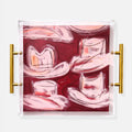 6 shooter LG acrylic tray - gold handles