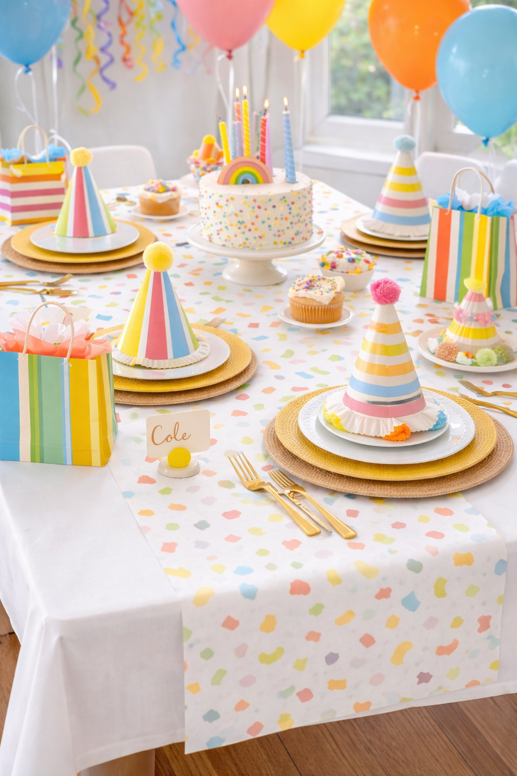 Confetti Paper table runner