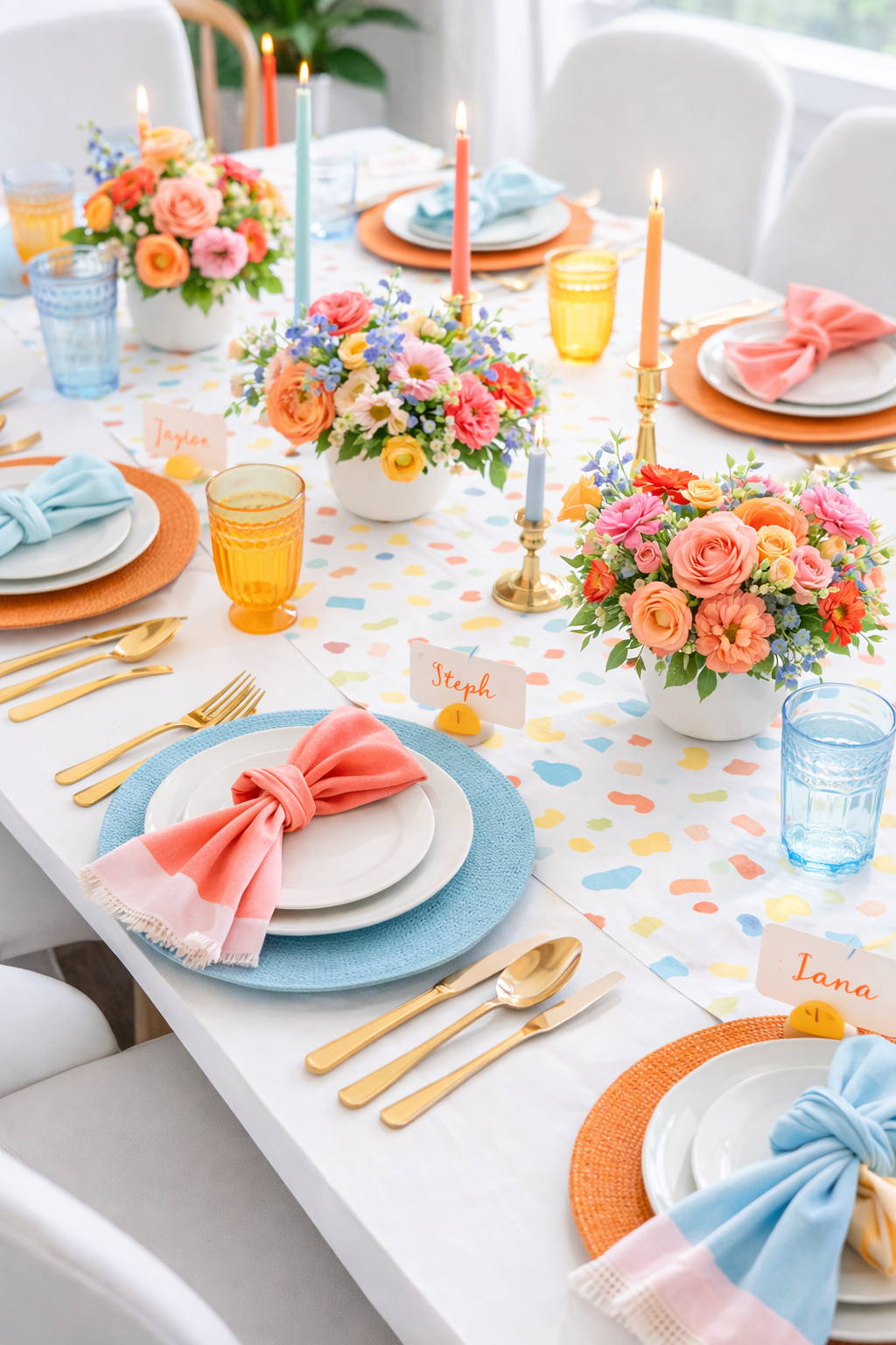 Confetti Paper table runner