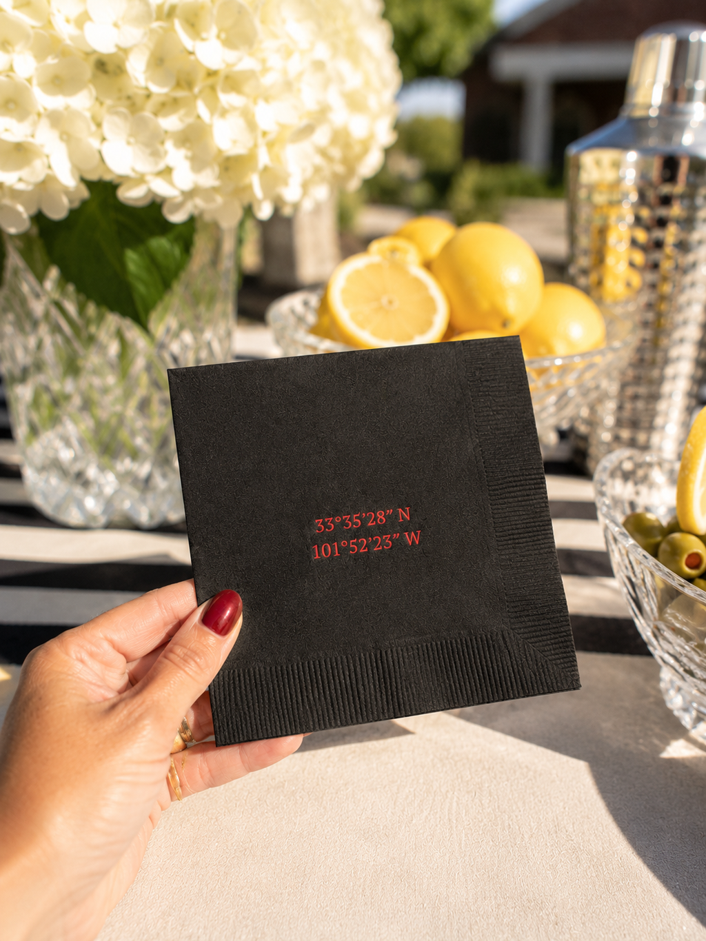 Saturday Coordinates - Foil stamped Beverage Napkins 20 pack