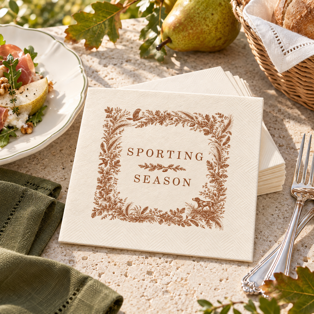 Sporting Season cocktail napkin set of 20
