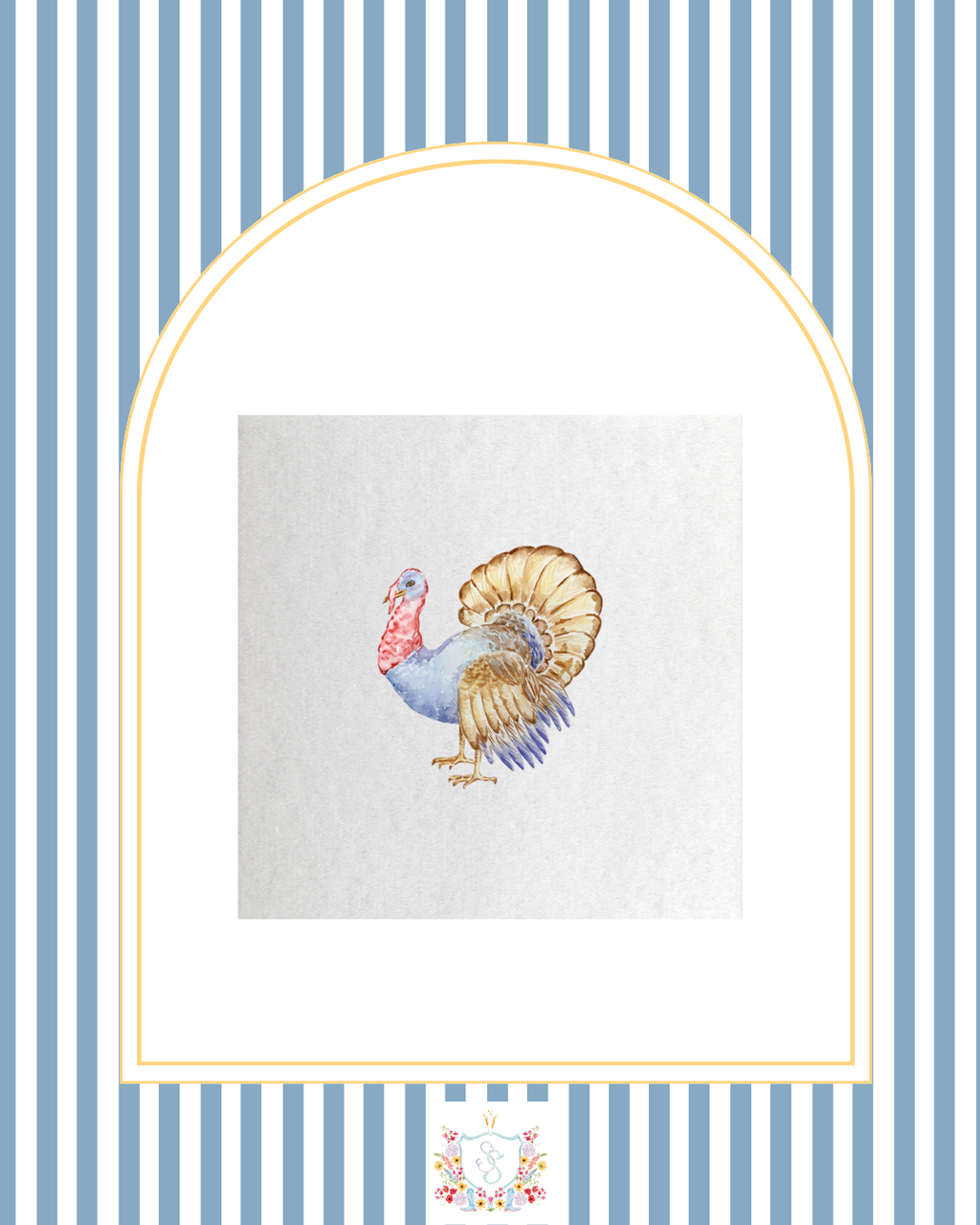 Distinguished Turkey- Dinner napkin set of 20