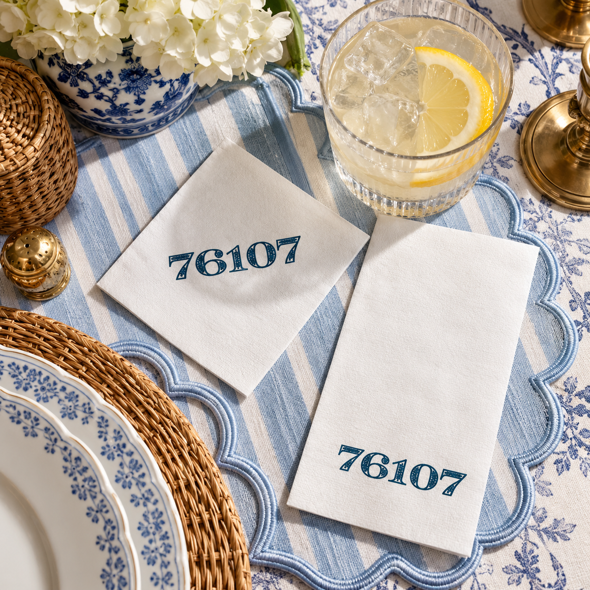 The Zip Code Linun | Semi-Custom Napkins