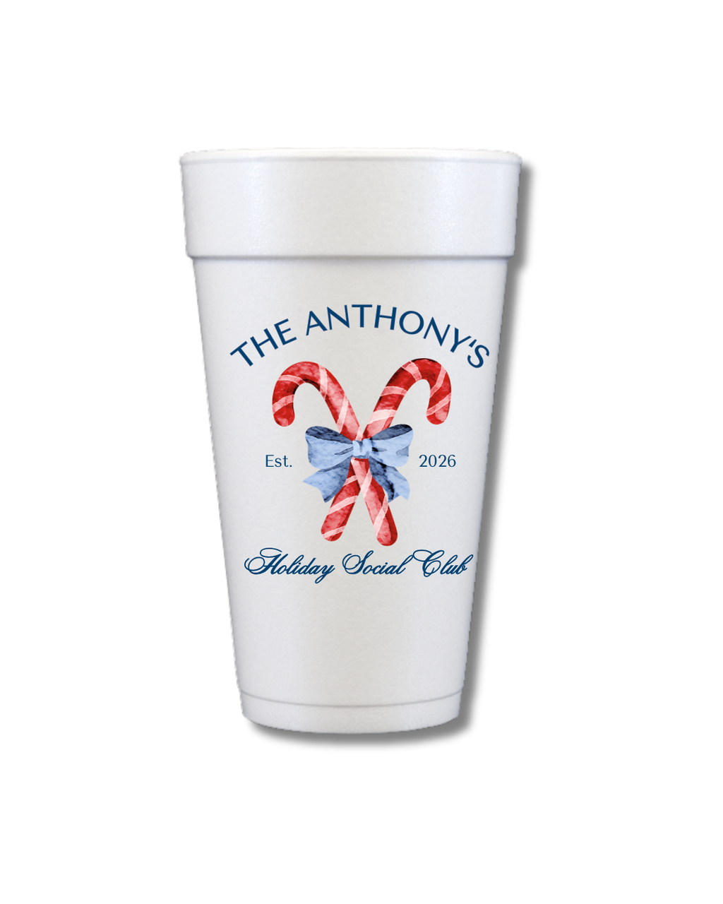 Candy Cane Christmas Cups | Semi-Custom Christmas Full Color