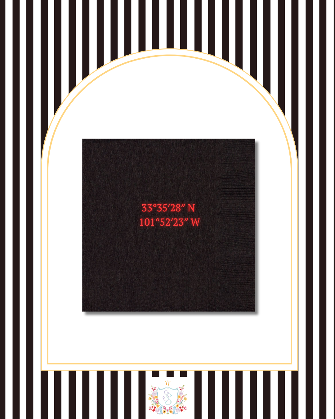 Saturday Coordinates - Foil stamped Beverage Napkins