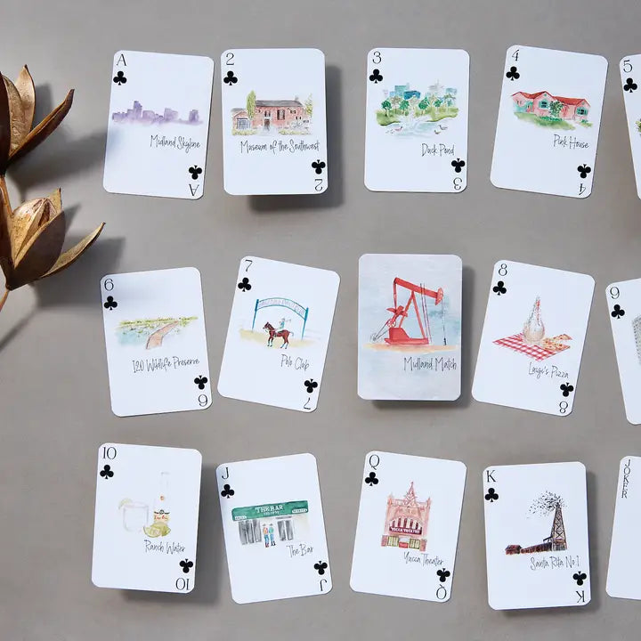 Midland Match - Watercolor playing cards