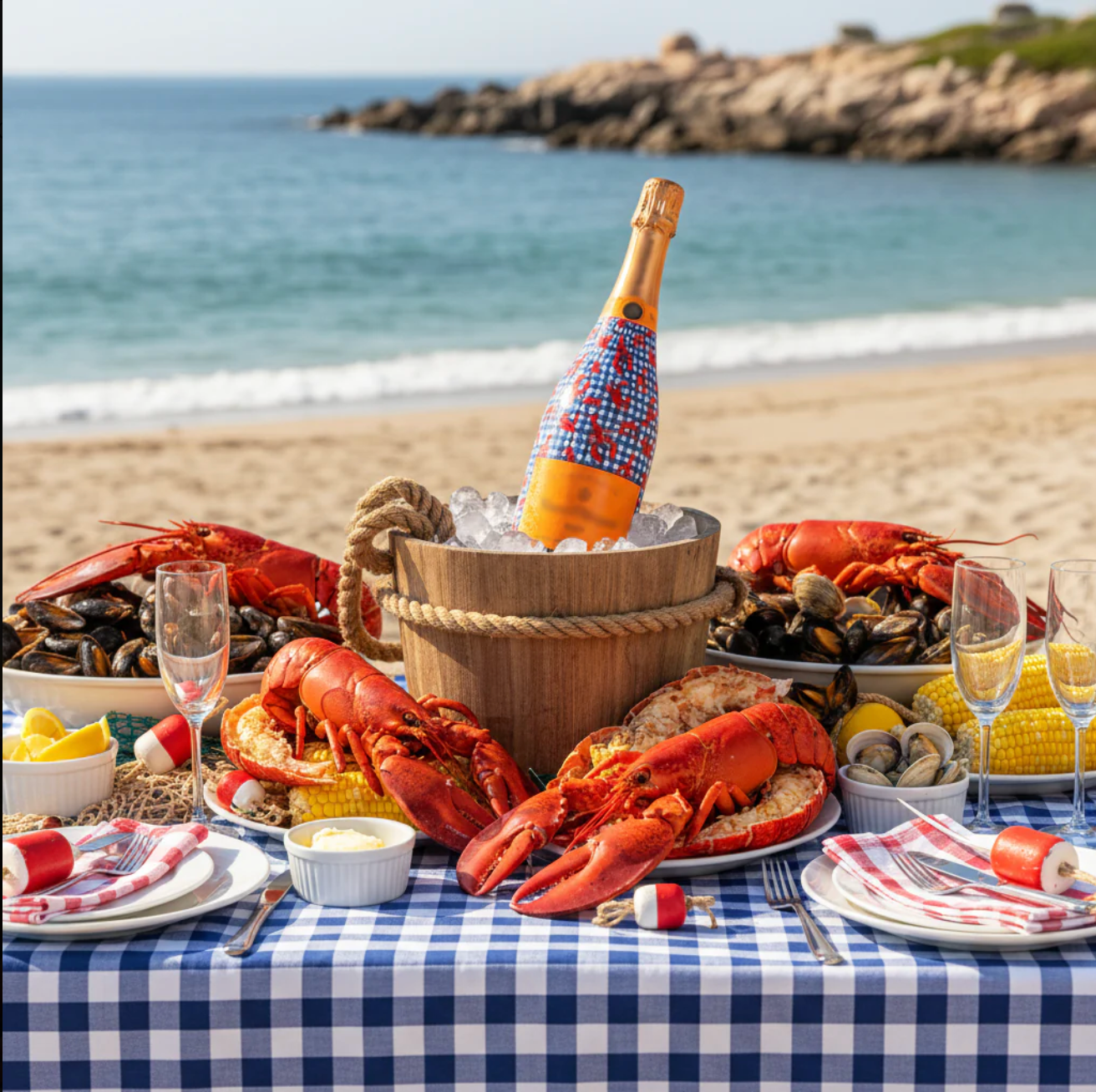 Lobster Party Champagne Wrap (Veuve)