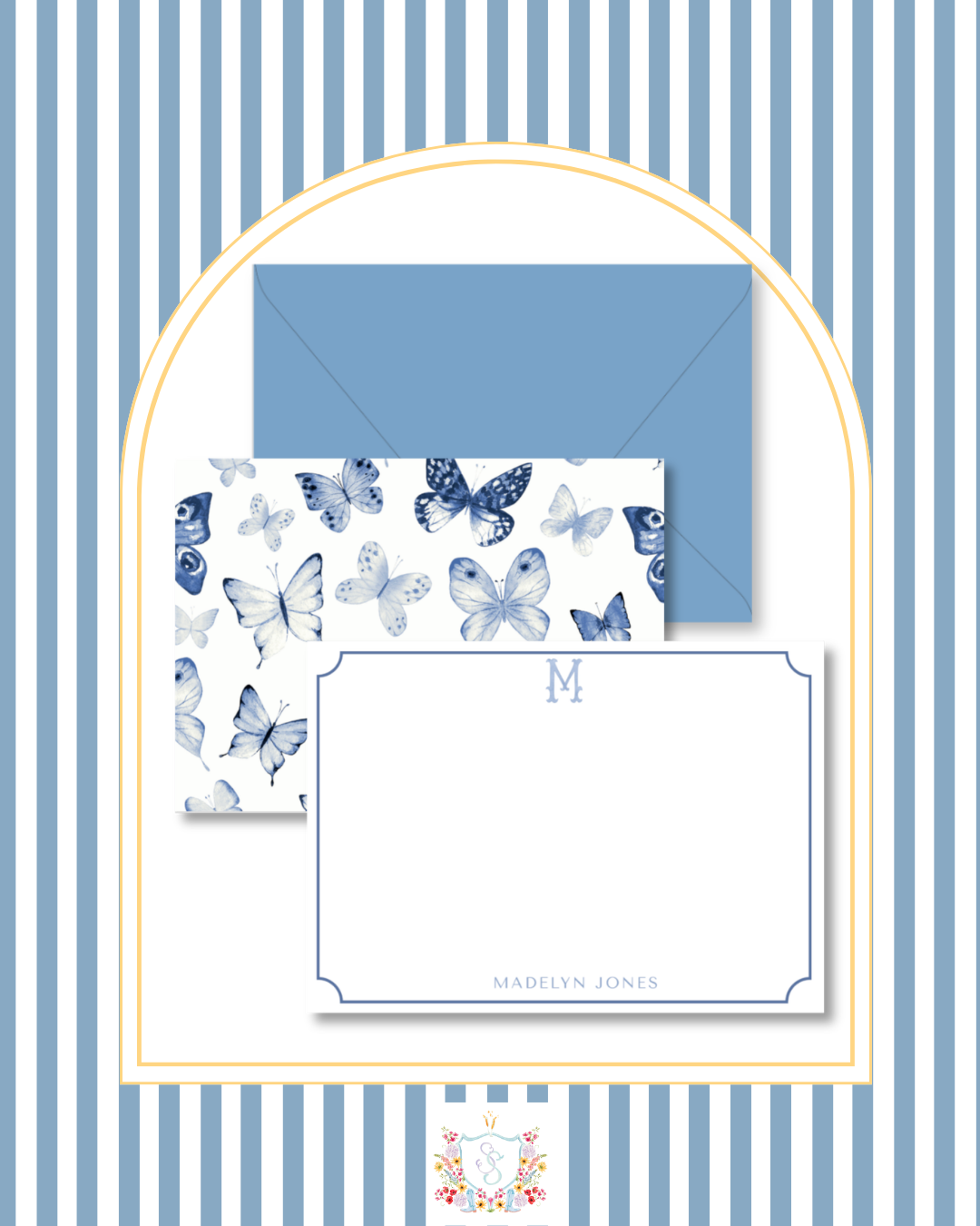 Butterfly Correspondence Set | Personalized Stationery