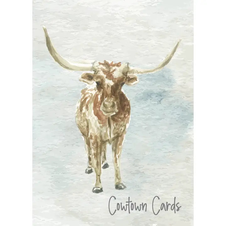 Cowtown Cards - Ft Worth, Tx watercolor playing cards