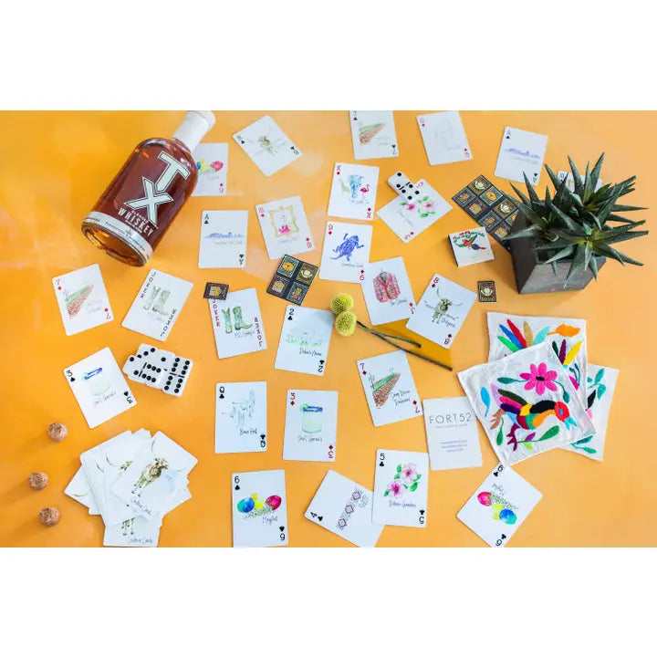 Cowtown Cards - Ft Worth, Tx watercolor playing cards