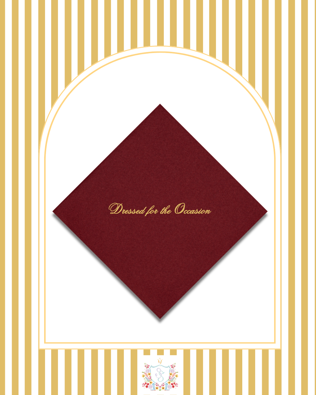 Dressed for the Occassion cocktail napkin set of 20