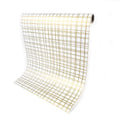 Gold Plaid Paper Table Runner