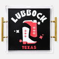Lubbock - Lg Acrylic Tray - Gold handles