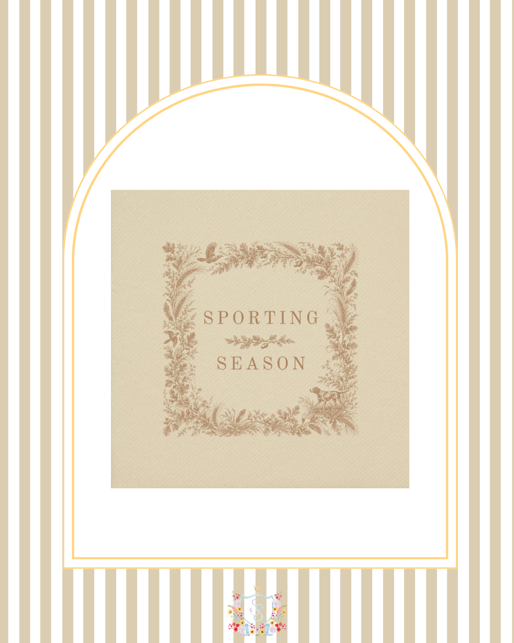 Sporting Season cocktail napkin set of 20