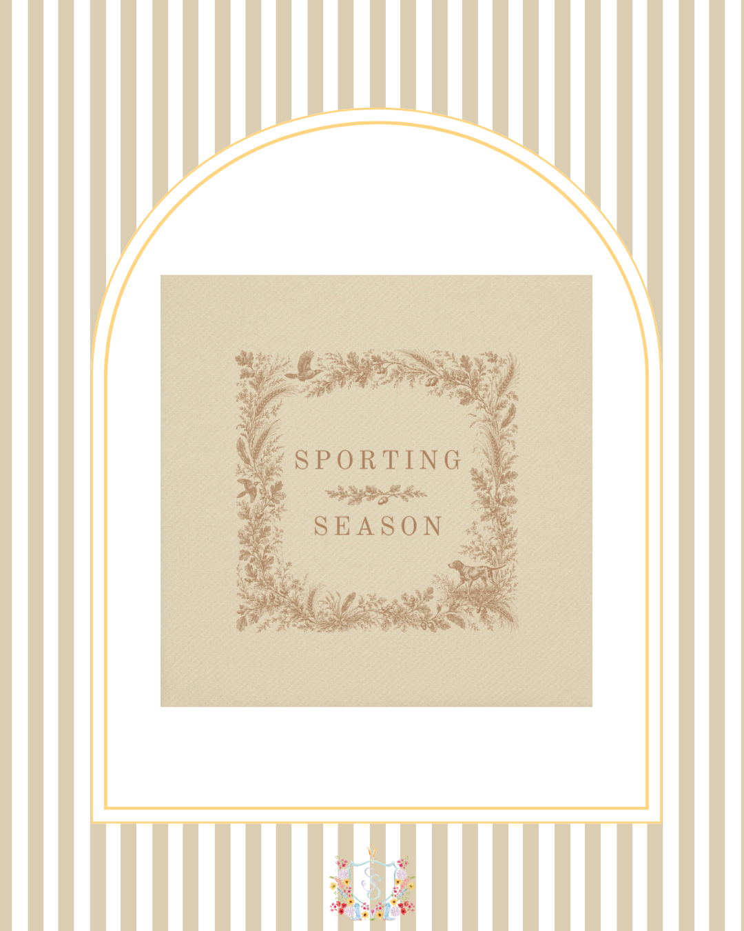 Sporting Season cocktail napkin set of 20