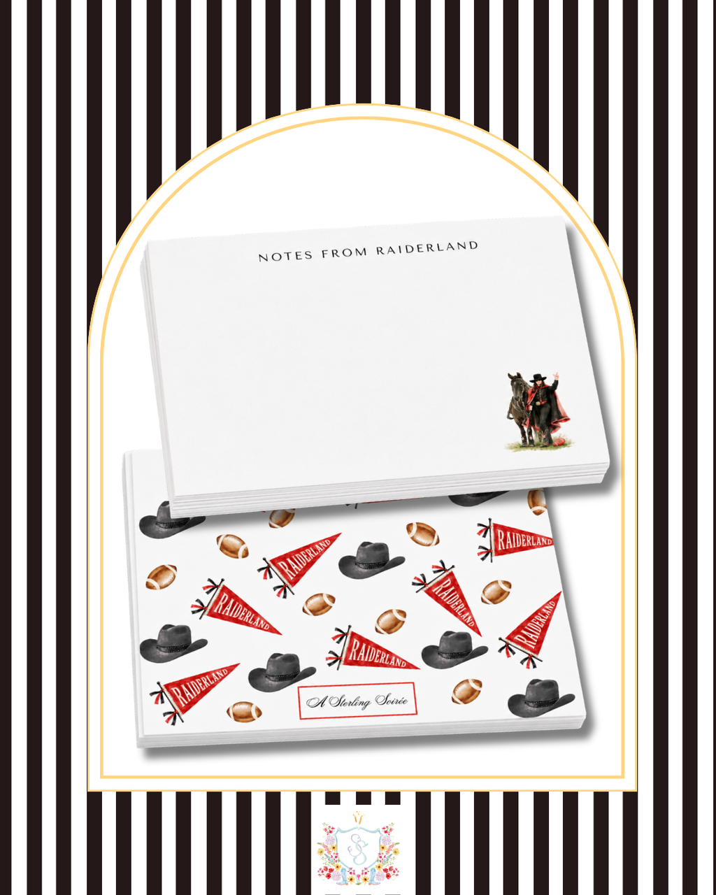 Notes From Raiderland - Social Stationery 8 pack