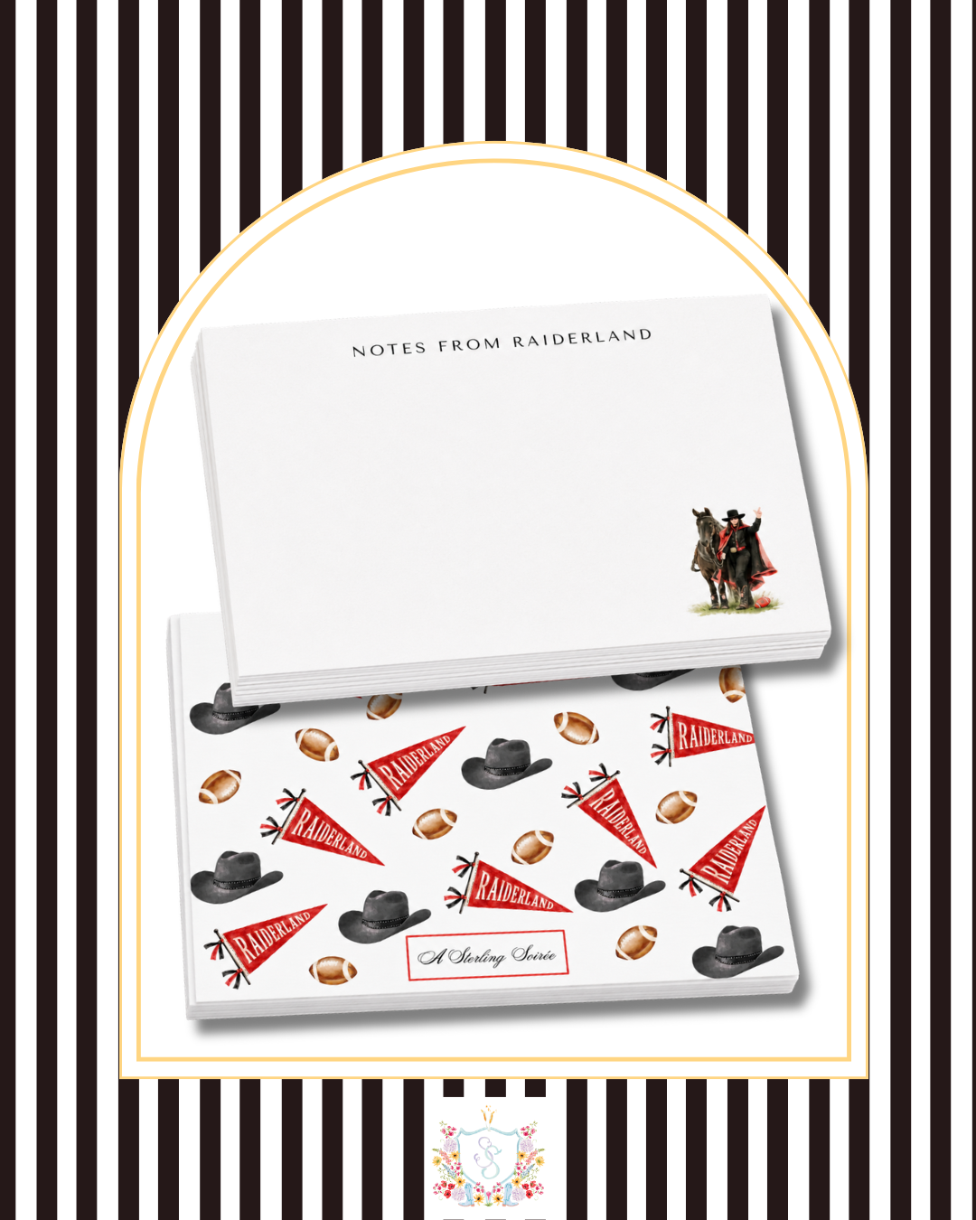 Notes From Raiderland - Social Stationery 8 pack