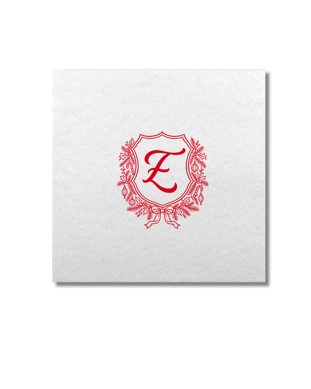 Christmas Crest Linun | Semi-Custom Napkins