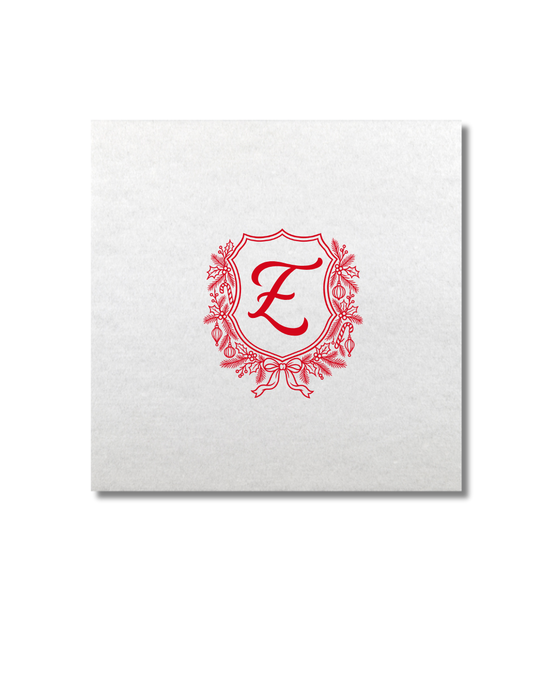 Christmas Crest Linun | Semi-Custom Napkins