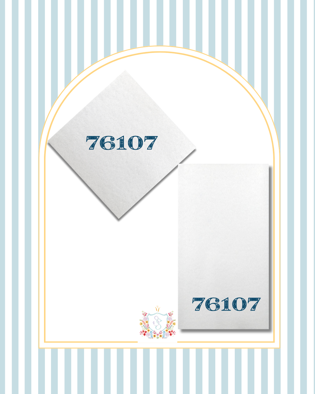 The Zip Code Linun | Semi-Custom Napkins