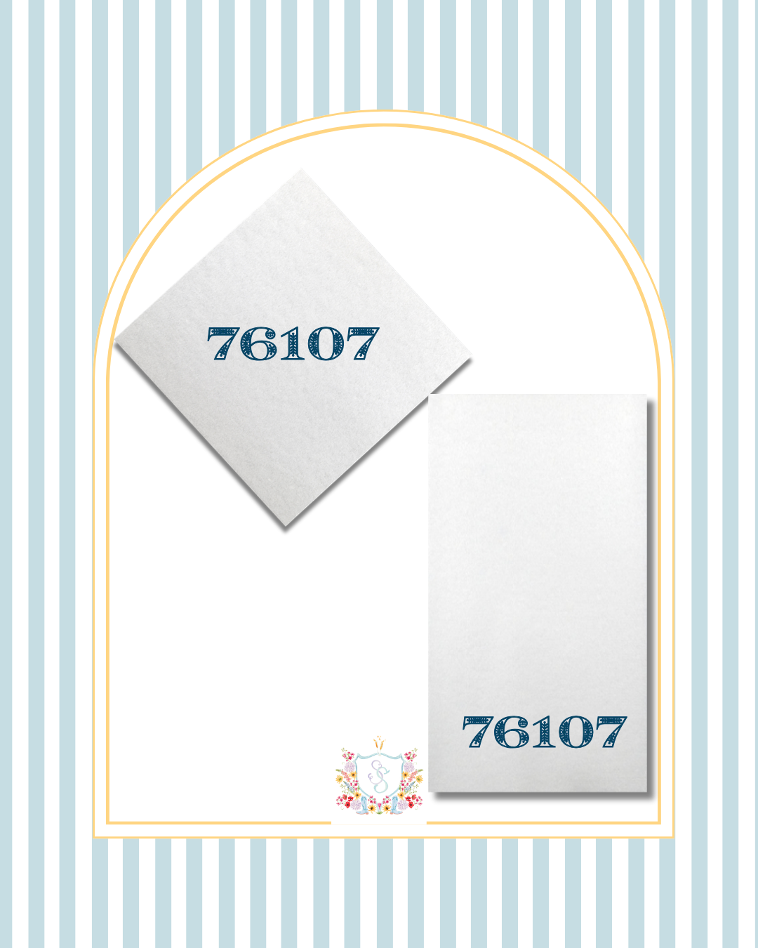 The Zip Code Linun | Semi-Custom Napkins